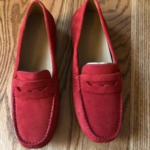 Naturalizer Natasha Red Suede Loafers 9.5m